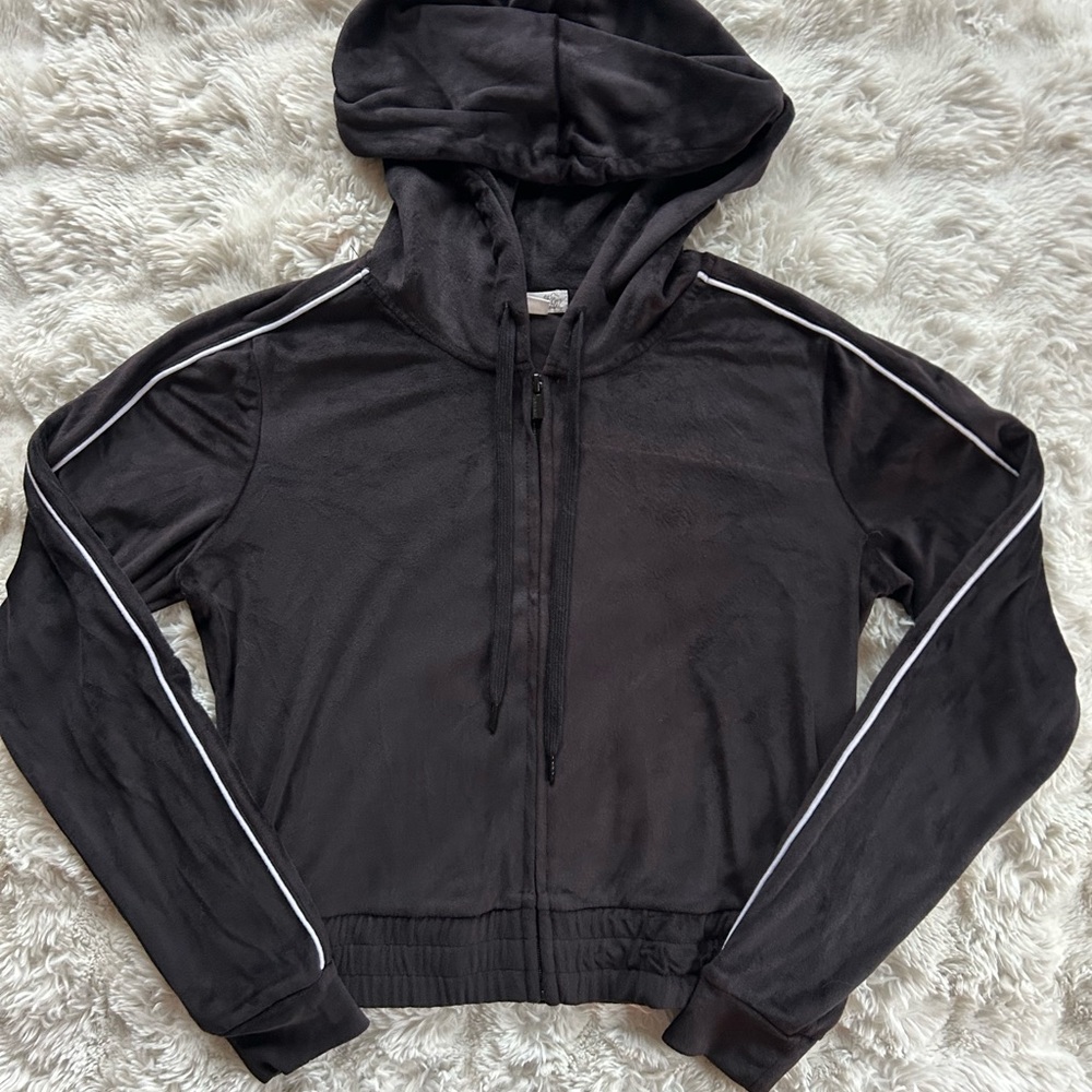 Garage Black Zip Up Hoodie